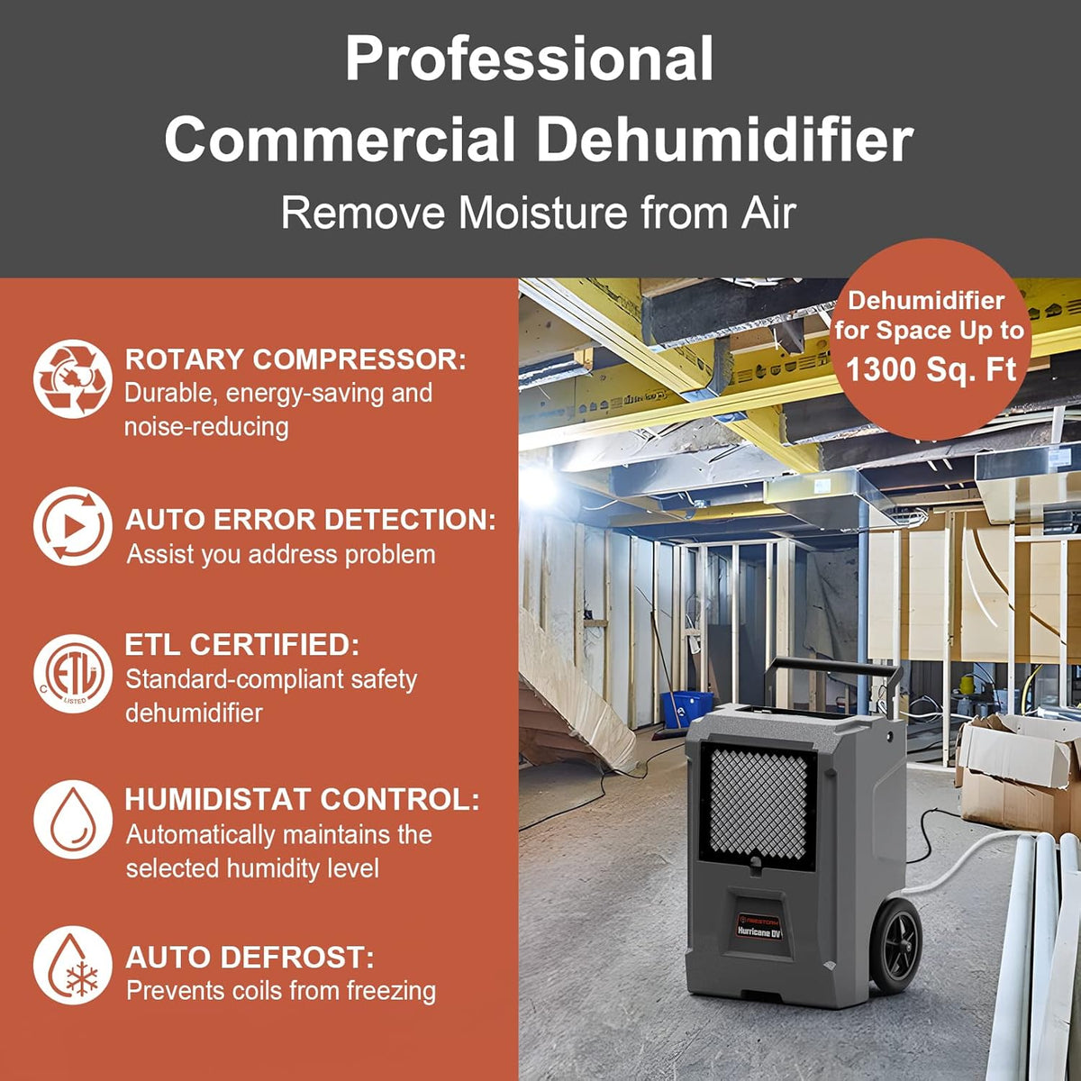 110 Pints Commercial Dehumidifier with Pump P89422