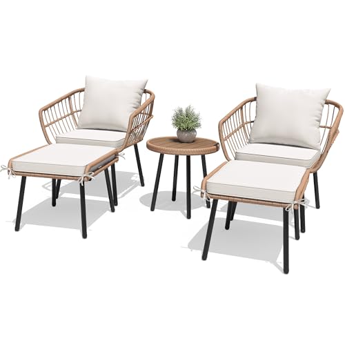 3 Piece Wicker Bistro Set with Cushions D9365