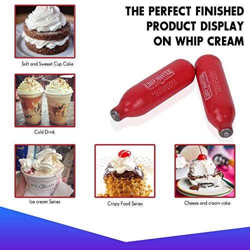 Whipped Cream Chargers, Low Carbon Steel, Pack of 10 C953