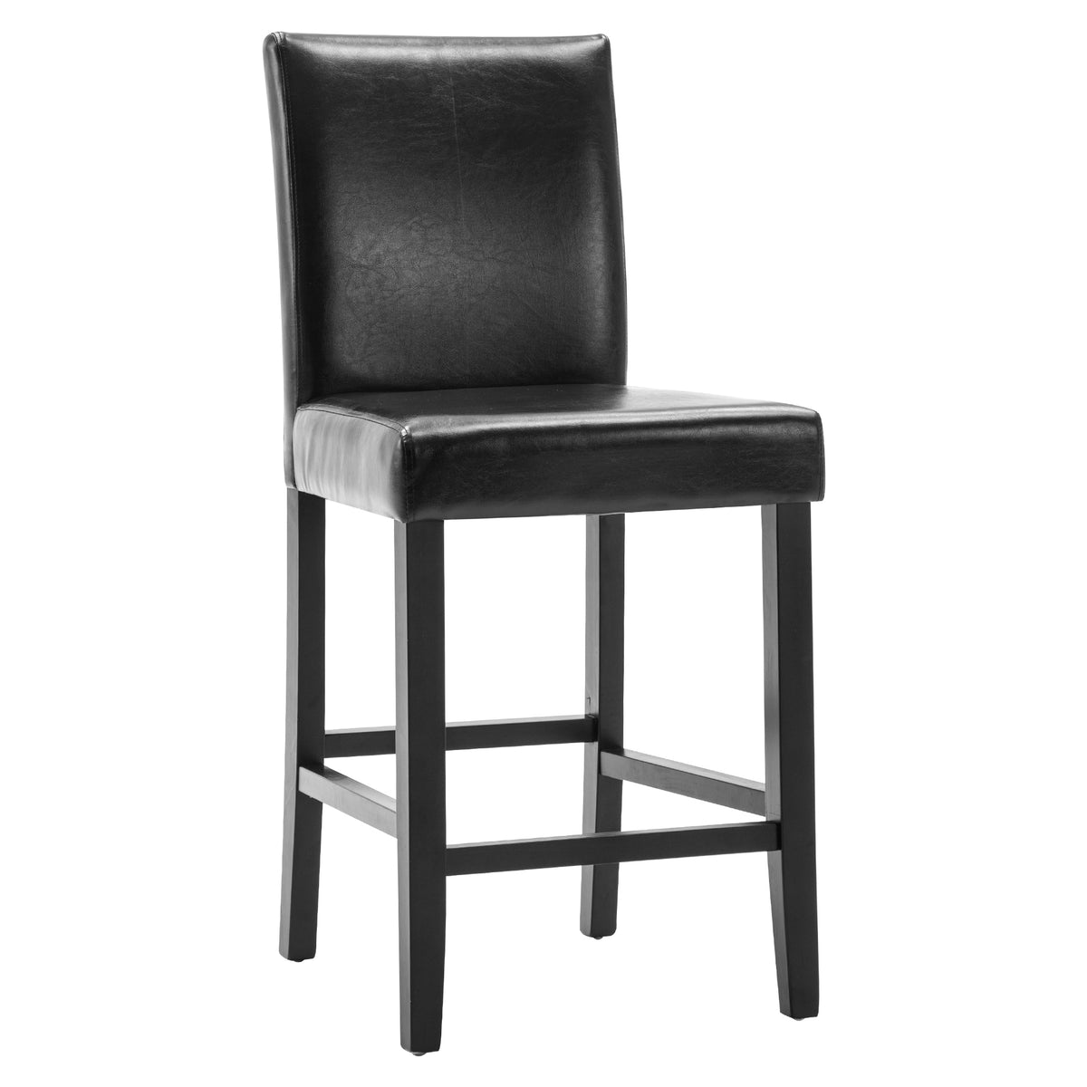 Black PU Leather Bar Stools, Set of 2 B27066