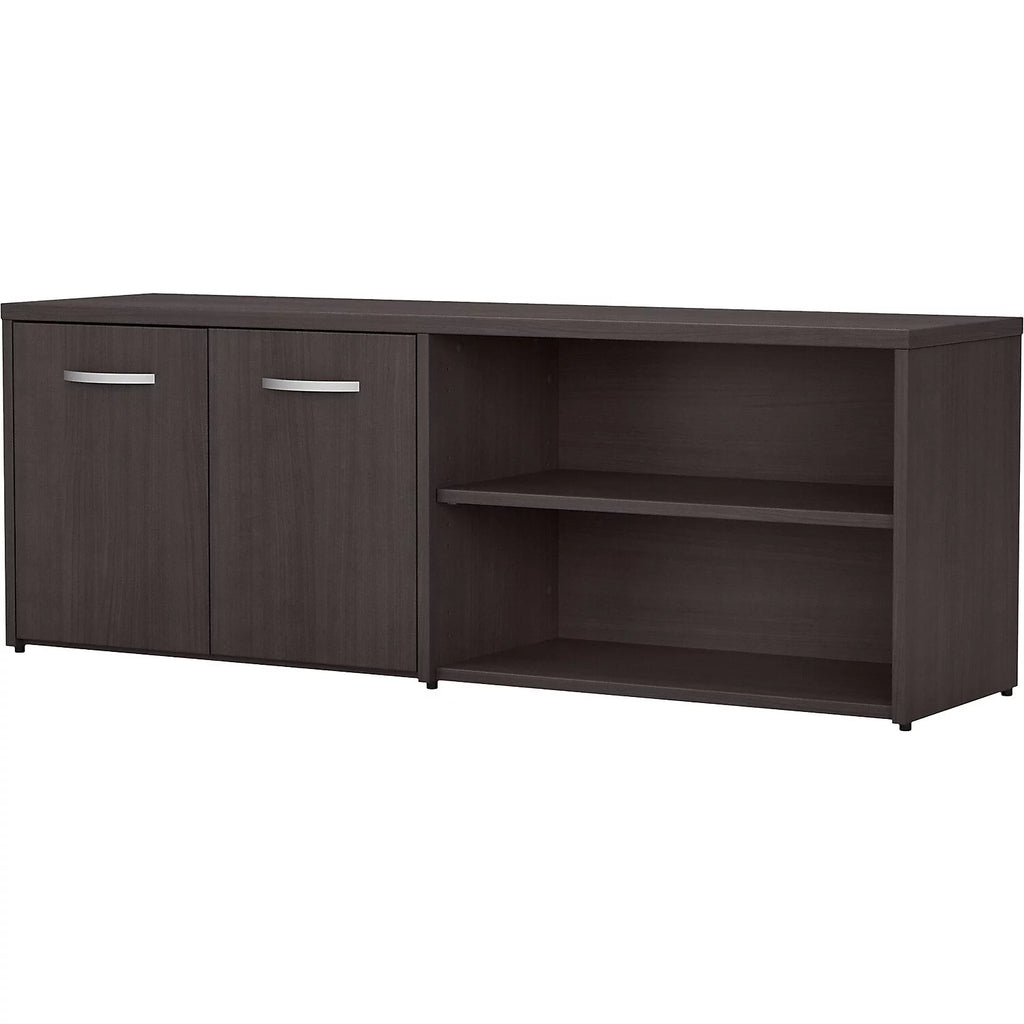 Storm Gray Storage Cabinet with Doors and Shelves W130535