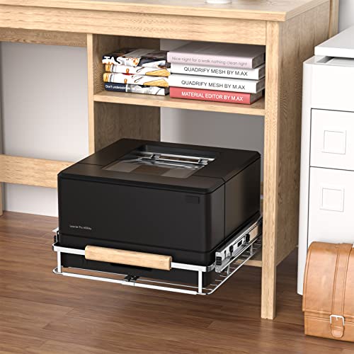 Extendable Slide Out Cabinet Organizer Pull Out Pantry Shelves Drawers Under Sink Sliding Basket, Adjusted Width 16.1"-26.3", 2 Pack O4204