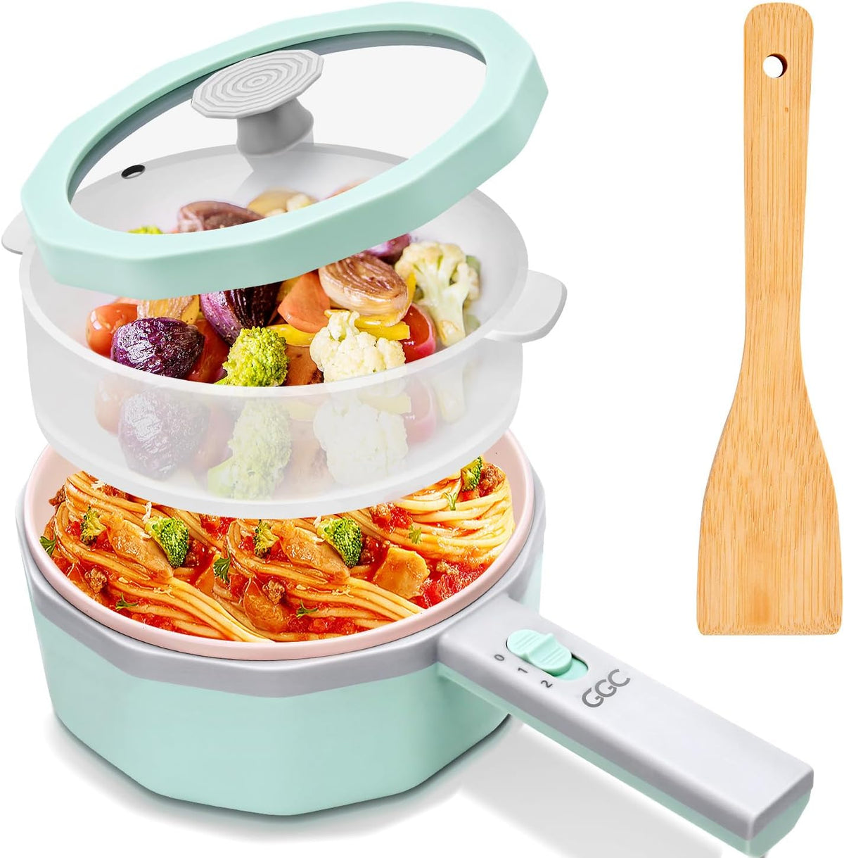 1.5L Non-stick Electric Hot Pot with Steamer M645