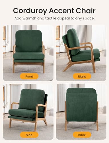 Mid Century Modern Sherpa Accent Chair with Detachable Cover I165