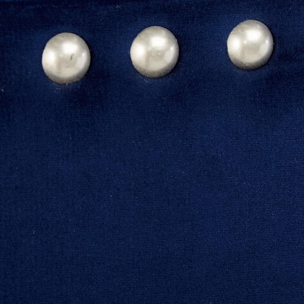 Blue Velvet King Size Upholstered Panel Bed U38041