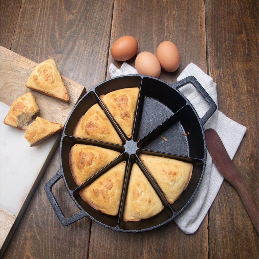 10-in Cast Iron Wedge Cornbread Skillet W279