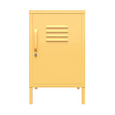 Blue Metal Locker End Table V2257