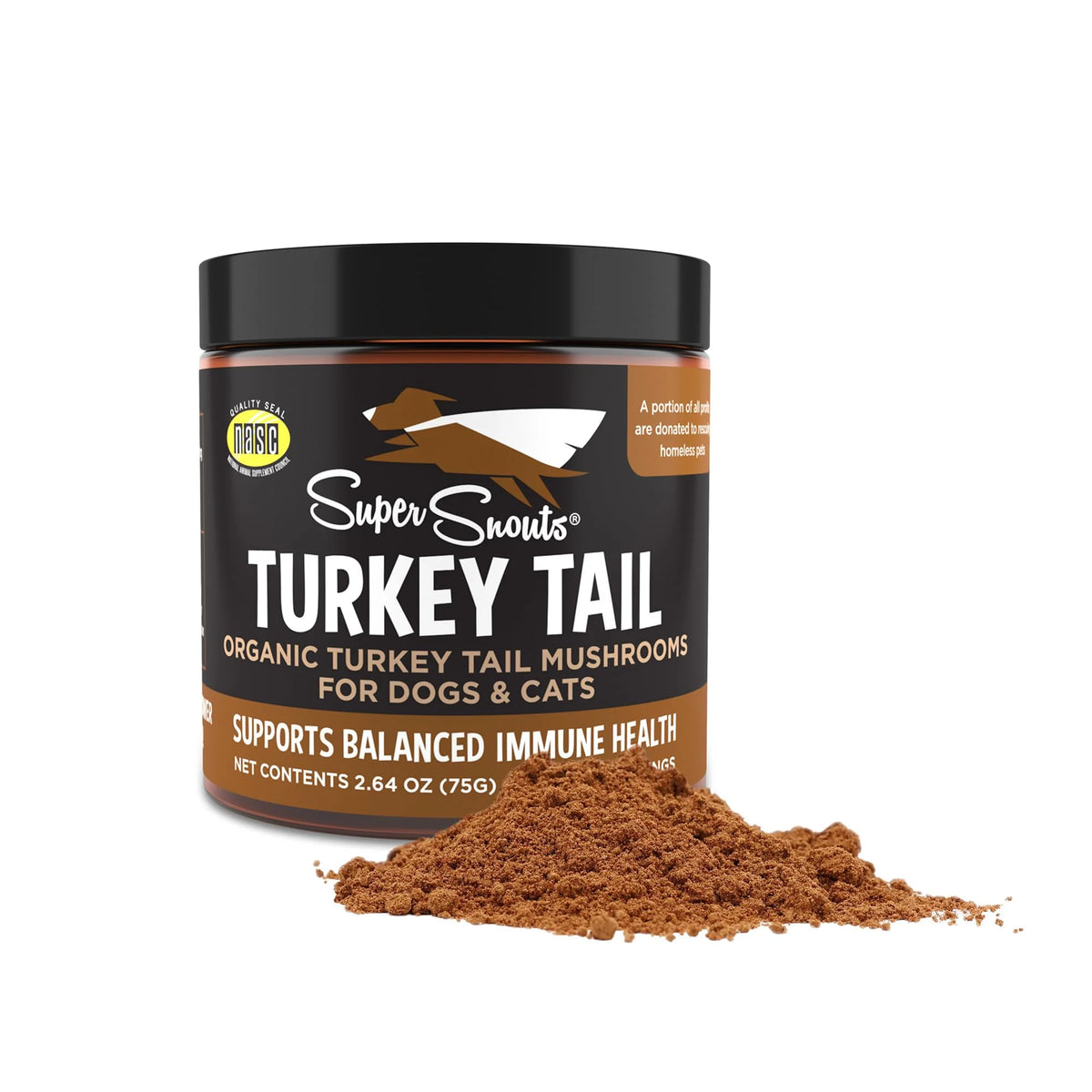 Turkey Tail Mushroom Supplement Powder for Dogs & Cats 2.64 oz V57920