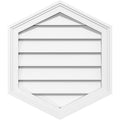 16x22W x 42x22H Vertical Peaked Surface Mount PVC Gable Vent 4/12 Pitch X25716