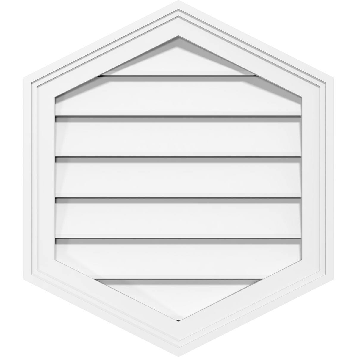 16x22W x 42x22H Vertical Peaked Surface Mount PVC Gable Vent 4/12 Pitch X25716