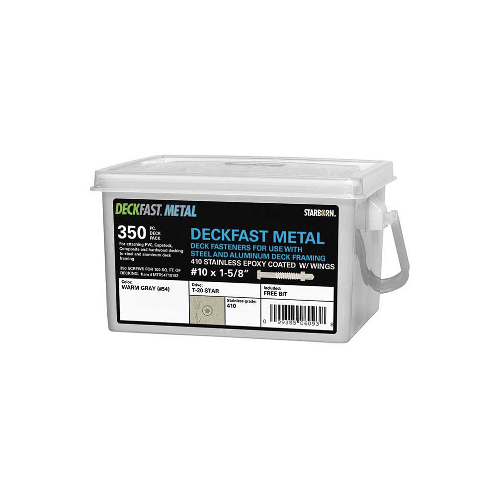 Deck Screws for Metal Framing, #12 x 2-3/8, Gray D3312