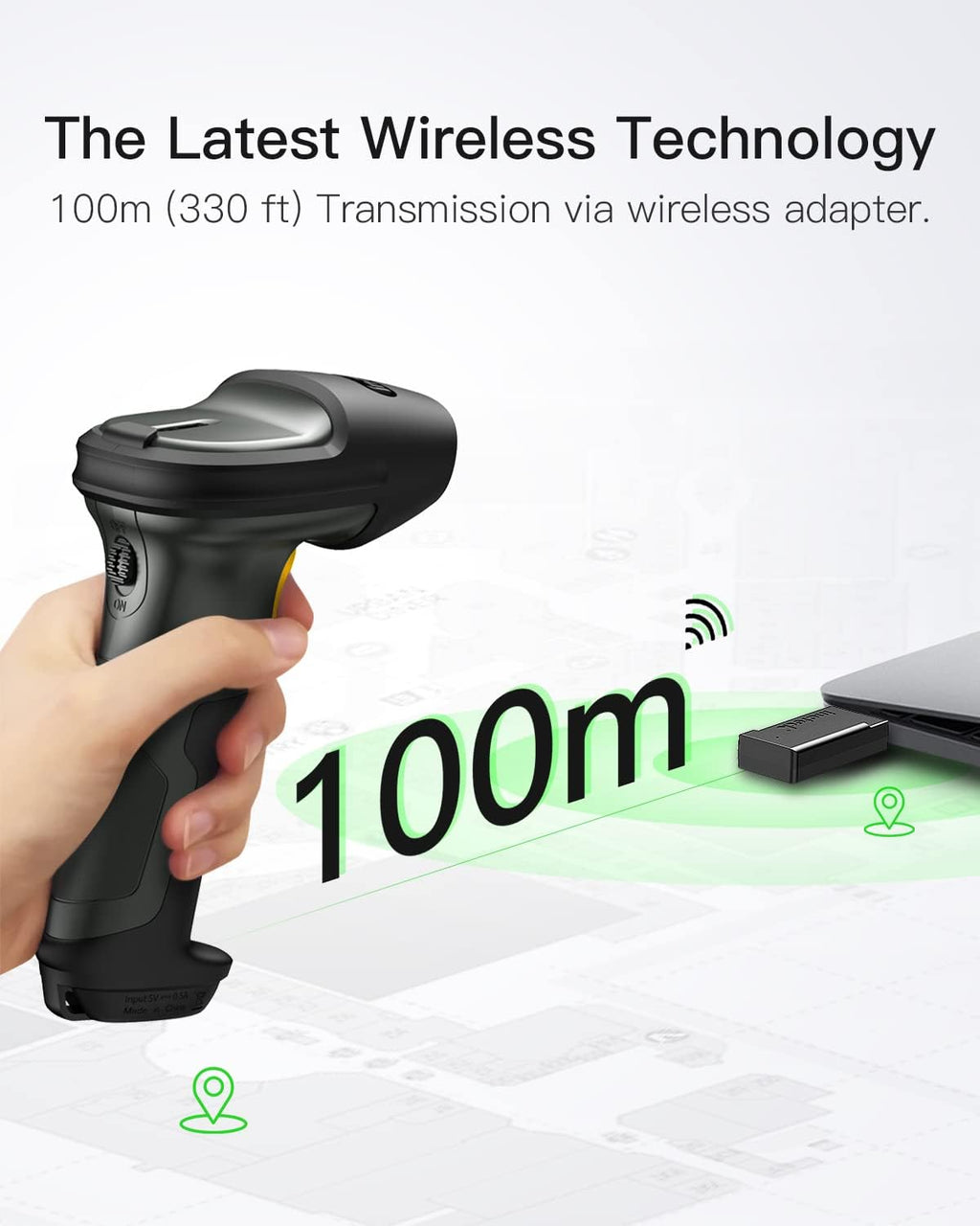 Wireless Barcode Scanner with Vibrating Function A453636