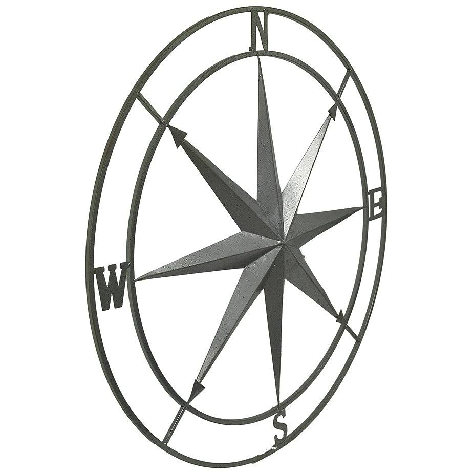 Metal Compass Rose Wall Hanging 36 in. Y7221