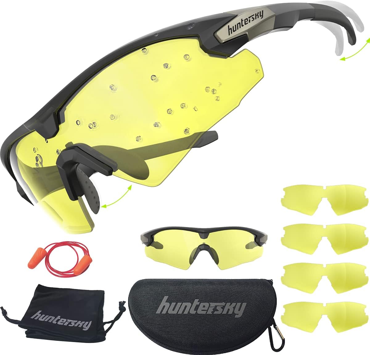 Tactical Shooting Glasses Ballistic Impact Protection Pack of 2 J314