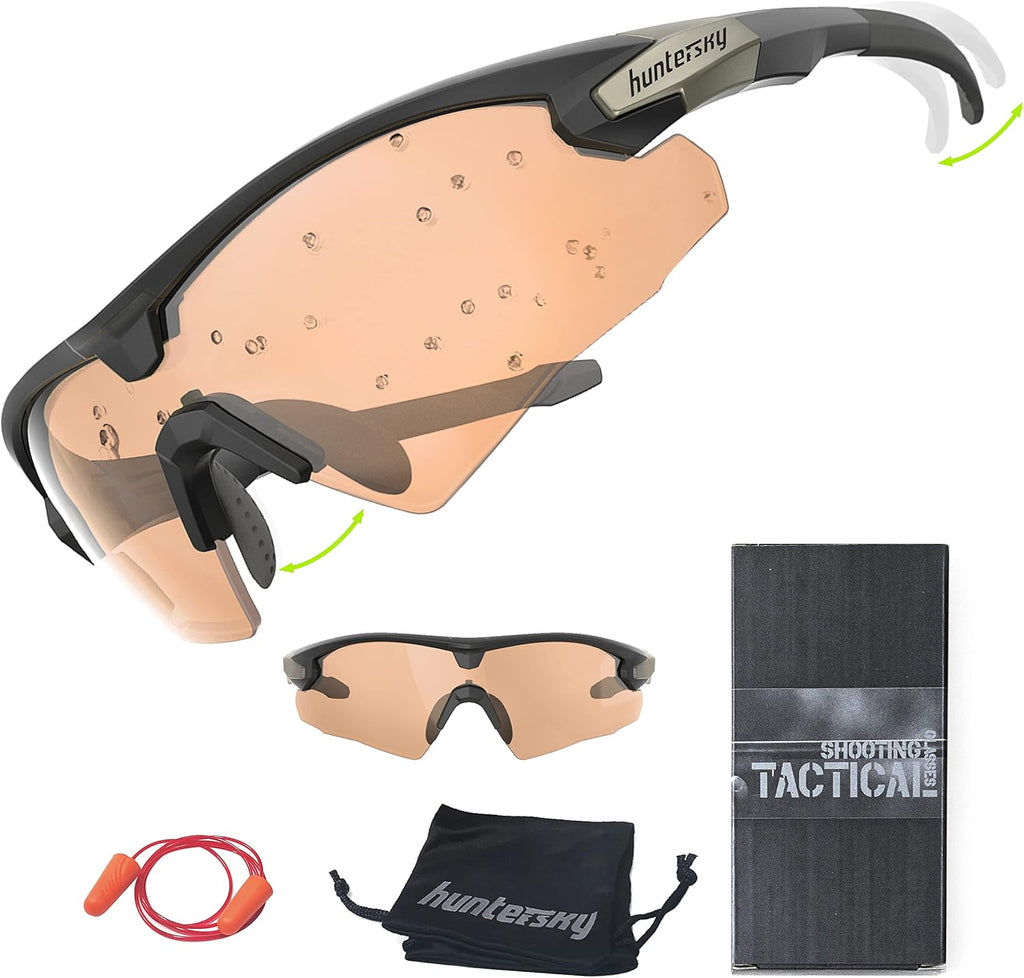 Tactical Shooting Glasses Ballistic Impact Protection Pack of 2 J314