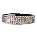 White Leather Dog Collar Size 16 X6534