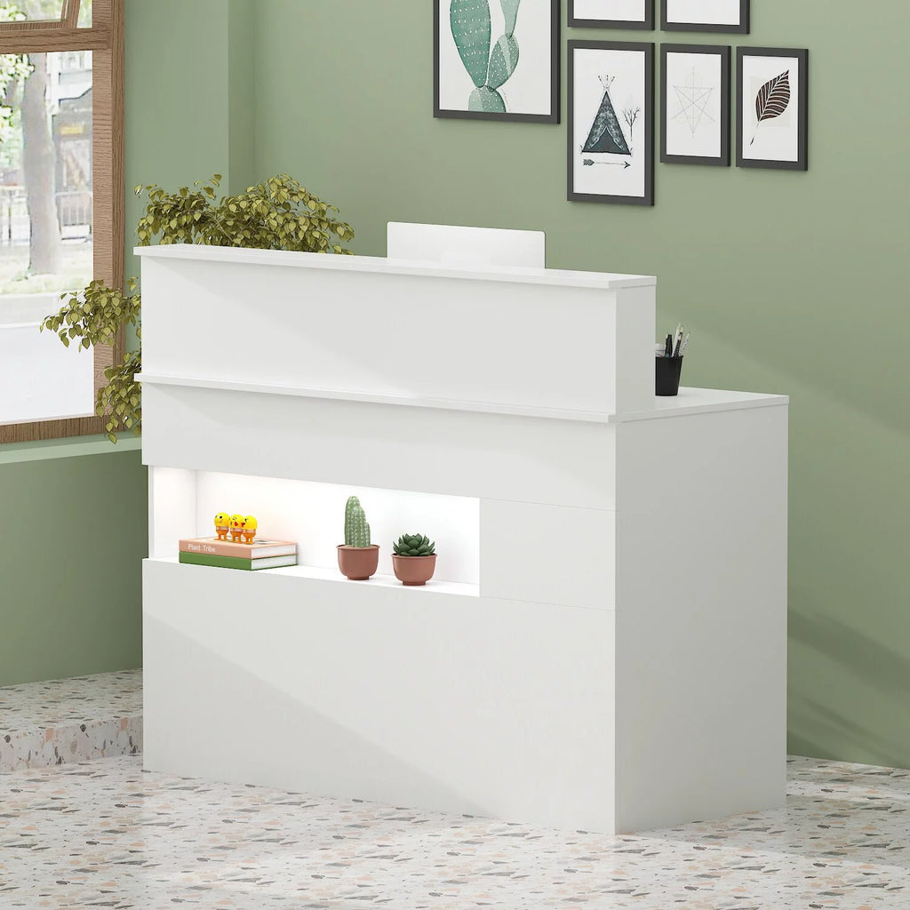 Rectangular Wood Reception Desk T514610