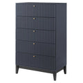 Blue Wood Dresser Drawer Chest A283