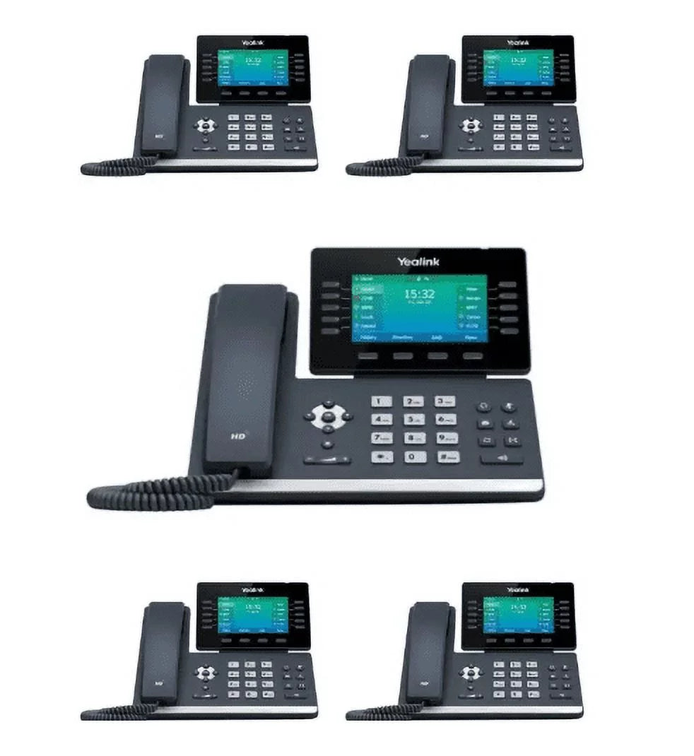 5 Pack IP Phone with 4.3-Inch Color Display O483