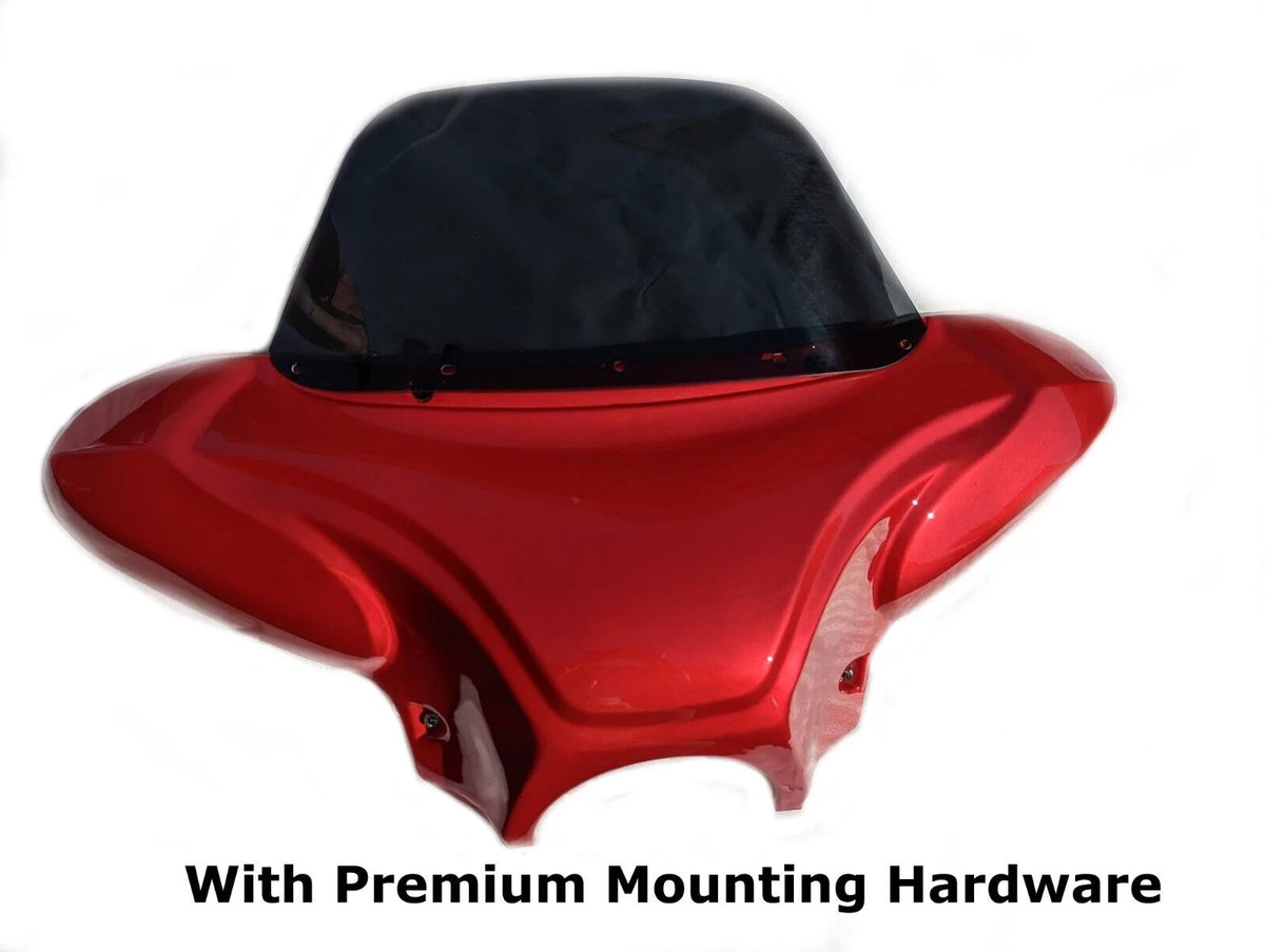 34" Red Cruiser Front Batwing Fairing with Tinted Windshield J49105