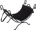 Black Wrought Iron Log Holder and Carrier V67912