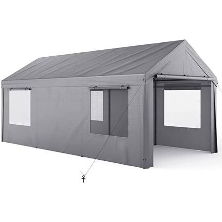 10x20ft Heavy Duty Portable Carport with Removable Sidewalls H174988