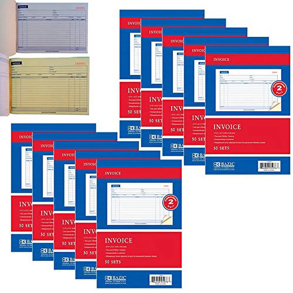 Carbonless Invoice Receipt Book 2 Part 50 Sets F63340