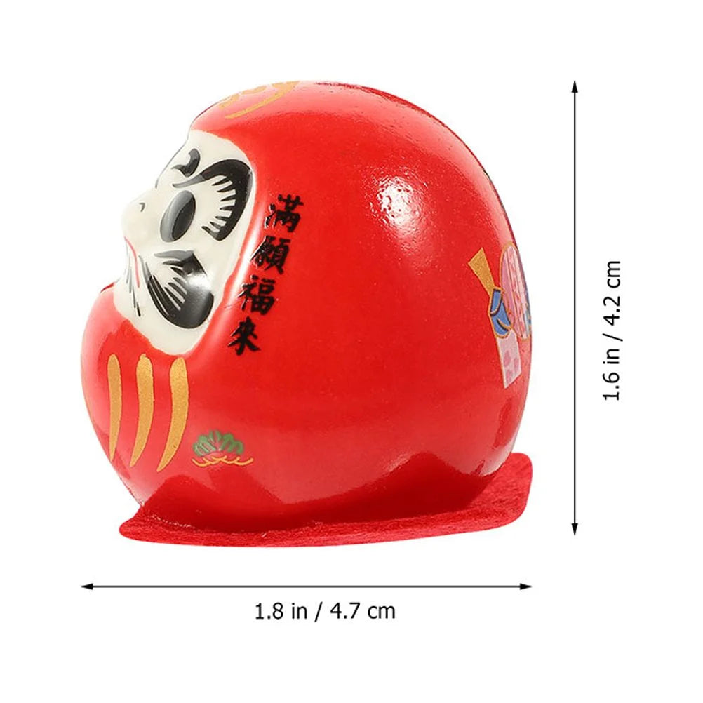 2pcs Porcelain Mini Daruma Fortune Dolls O43882