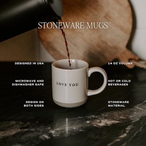 White 14oz Stoneware Christmas Coffee Mug A5306