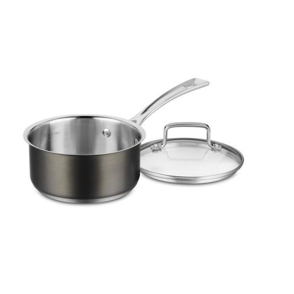 11-Piece Black Stainless Steel Cookware Set I400047