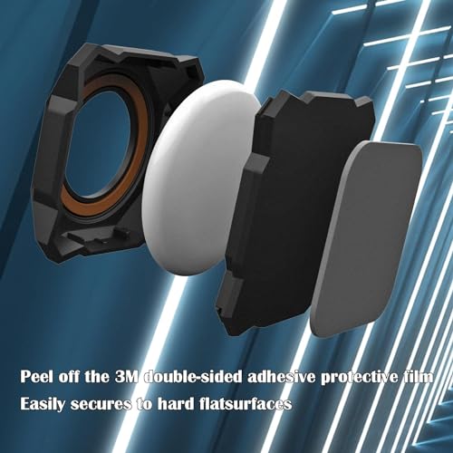 Black Waterproof Stick-On Mount Air Tag Case S388352