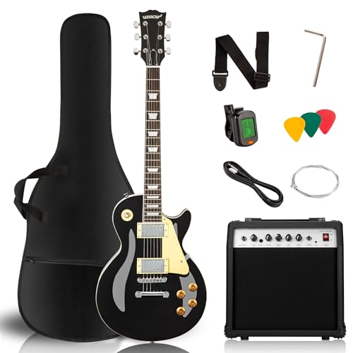 Electric Guitar Beginner Kit with 20W Amp, Solid Body, Mahogany Wood T612