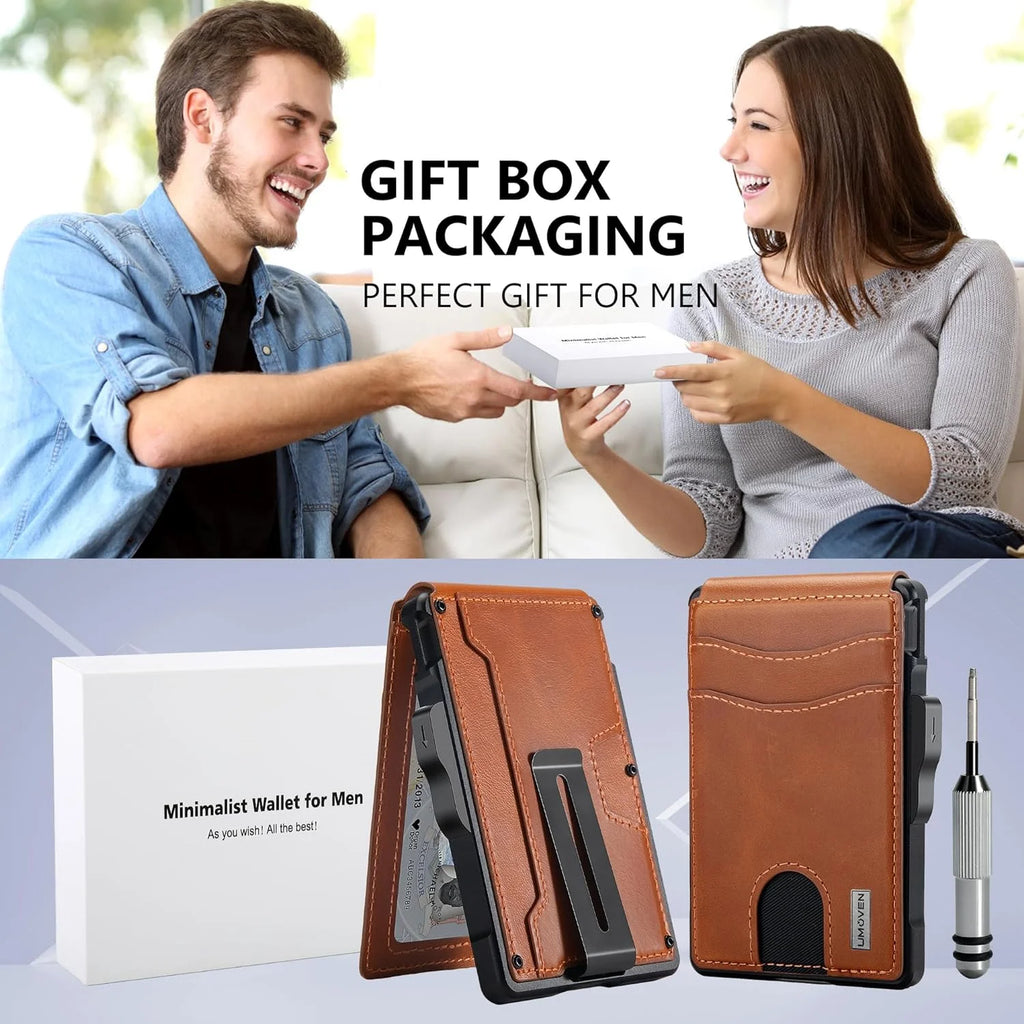 Slim Leather Bifold Wallet with Money Clip S7051