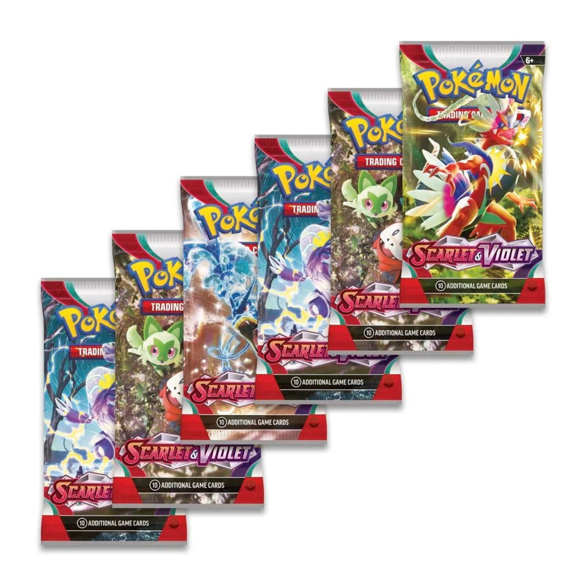 6 Booster Packs Pokemon Trading Card Game Bundle W99765
