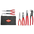 2 Piece Extra Long Needle Nose Pliers Set With Keeper Pouch O997