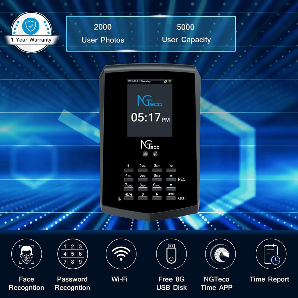Face Recognition Time Clock R25522