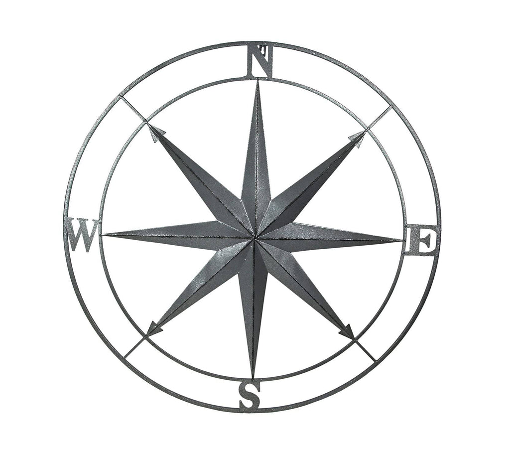 Metal Compass Rose Wall Hanging 36 in. Y7221