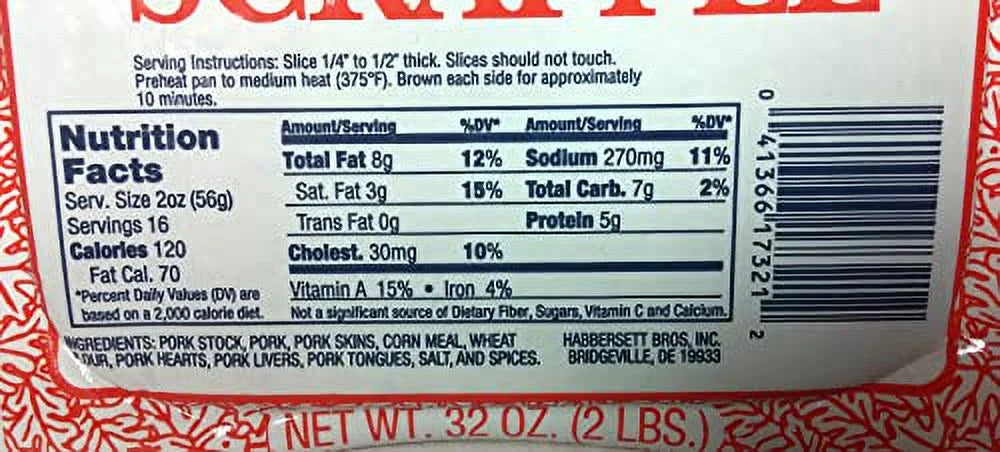 Scrapple (4 Pound Package) L880