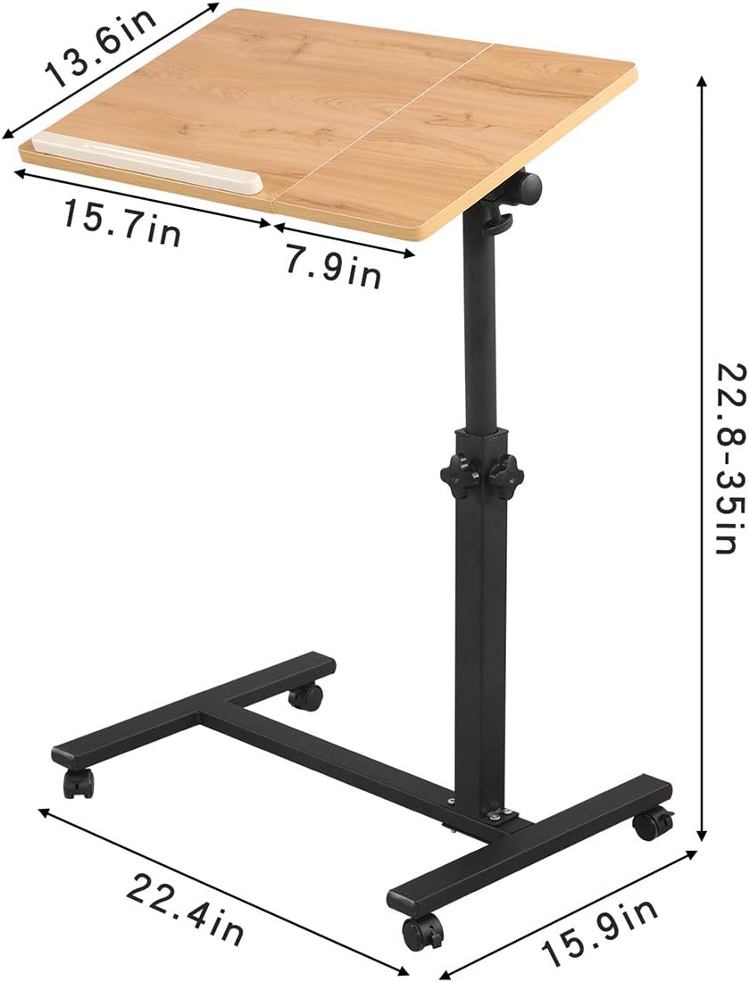 Rolling Laptop Table with Wheels B10584