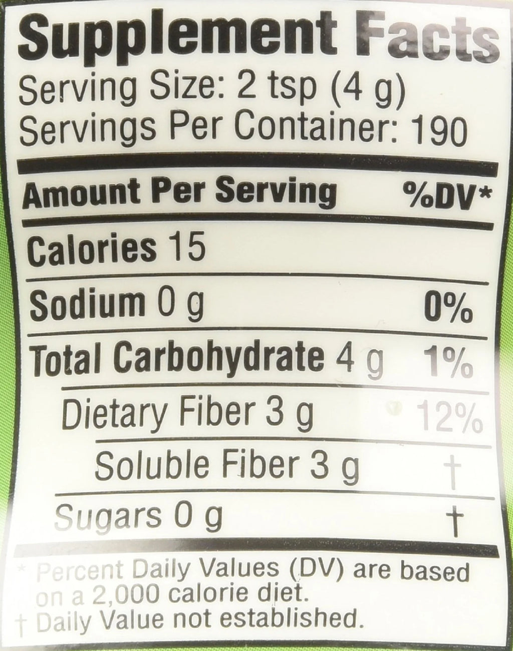 190 Servings Fiber Supplement T45677