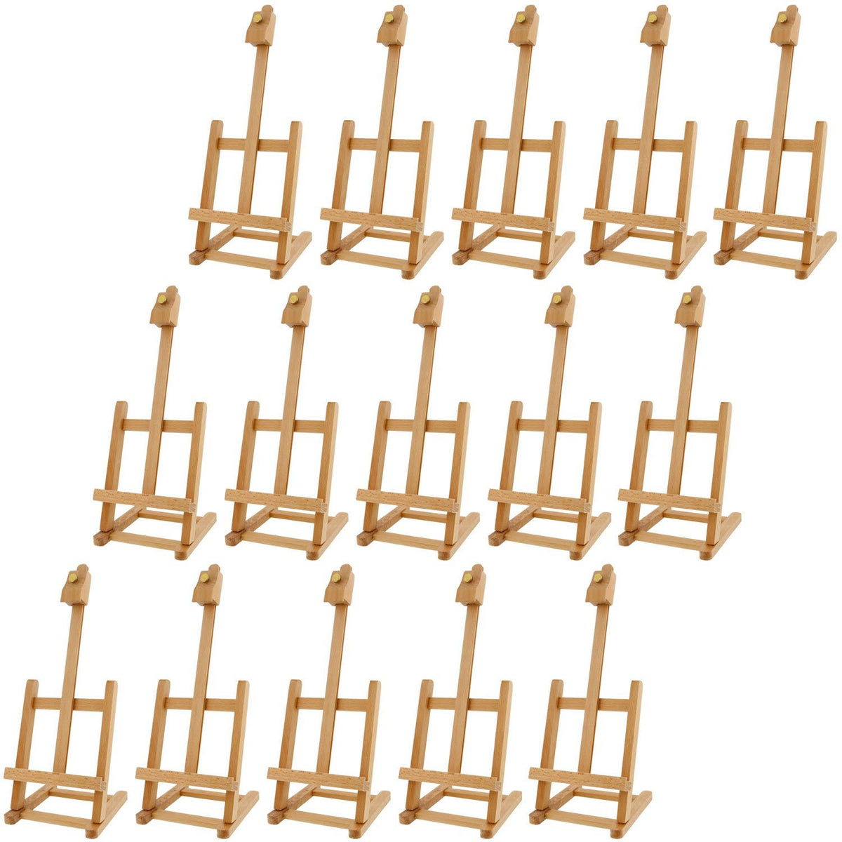 12 Pack Mini Wooden H-Frame Tabletop Easel P15757