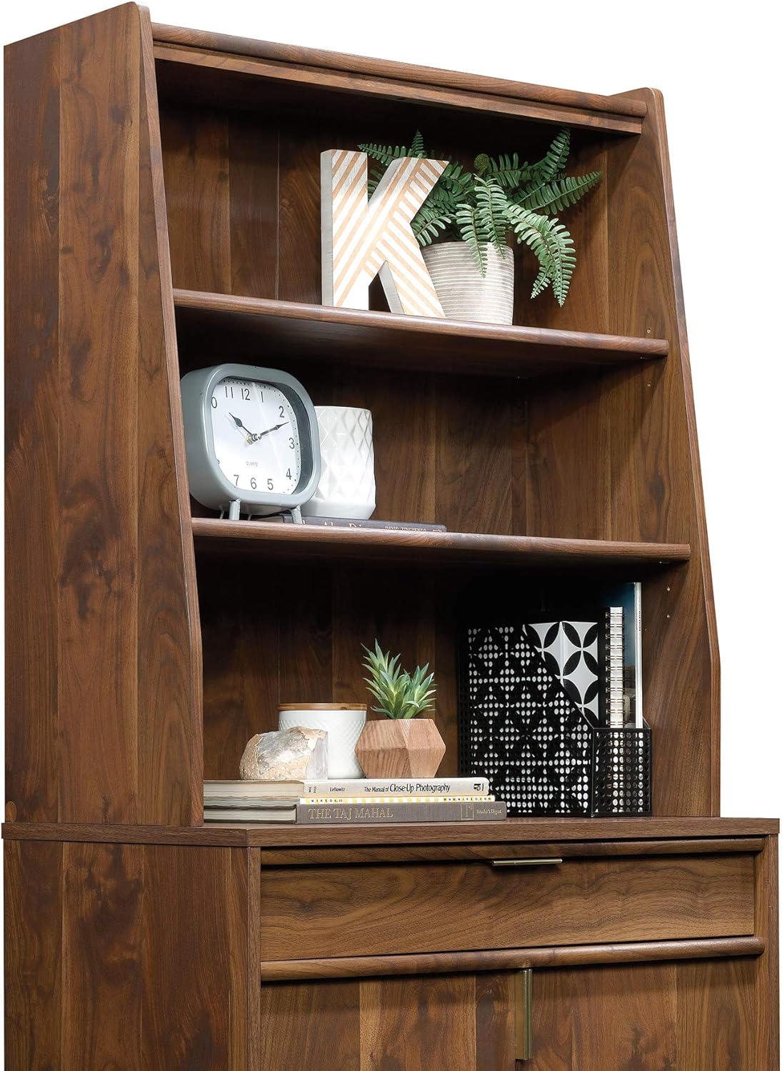 Grand Walnut Library Hutch W46649