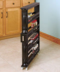 Natural Slim Rolling Kitchen Cart C9337