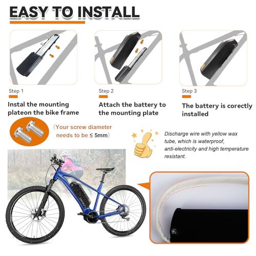 36V 48V 52V Ebike Battery Pack with 3A Fast Charger T3174