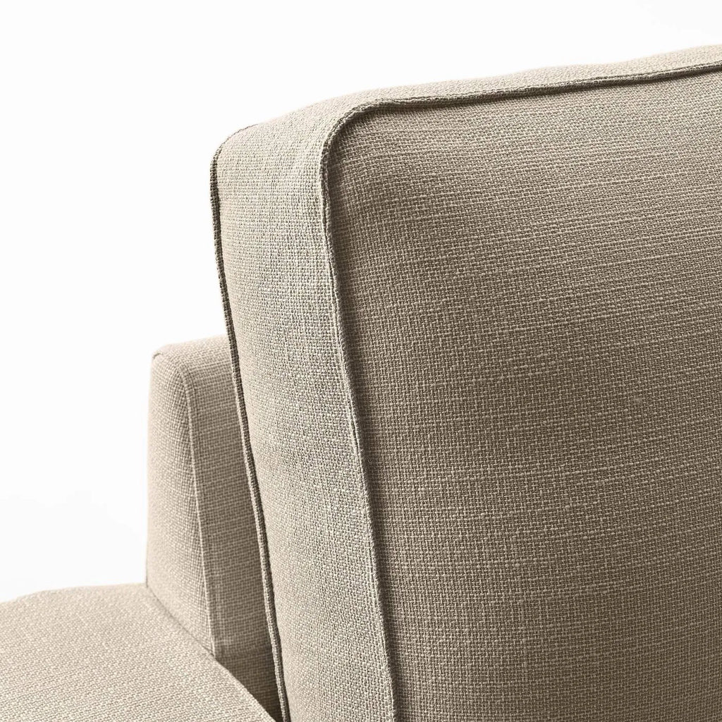 Beige Sofa with Chaise W9135