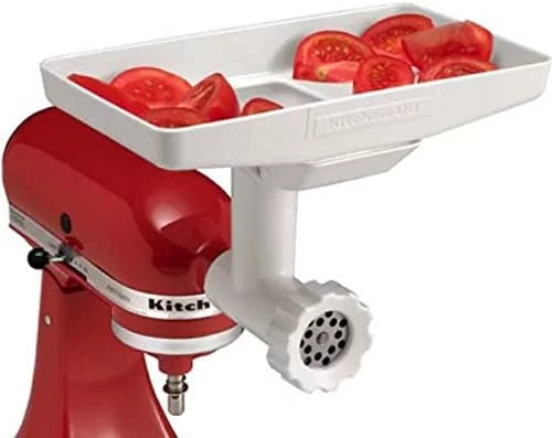 Food Meat Grinder Attachment with Sausage Stuffer Kit and Food Tray K1383