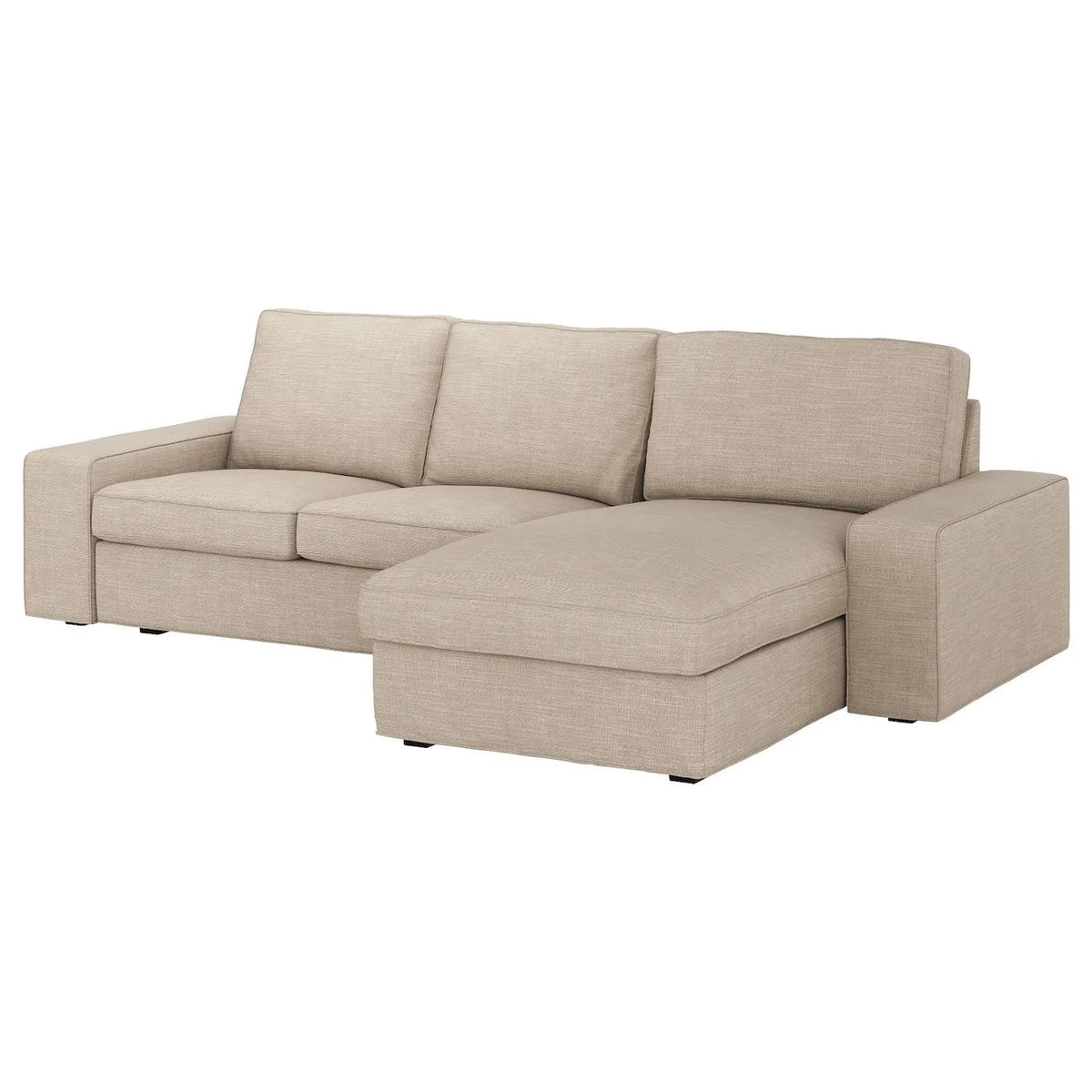 Beige Sofa with Chaise W9135