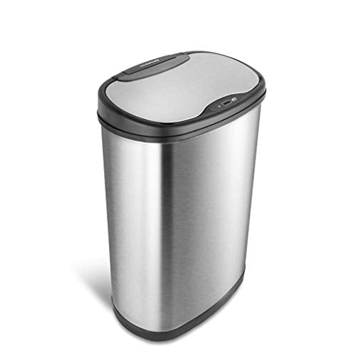 Stainless Steel Motion Sensor Trash Can, 50liters, Silver S211