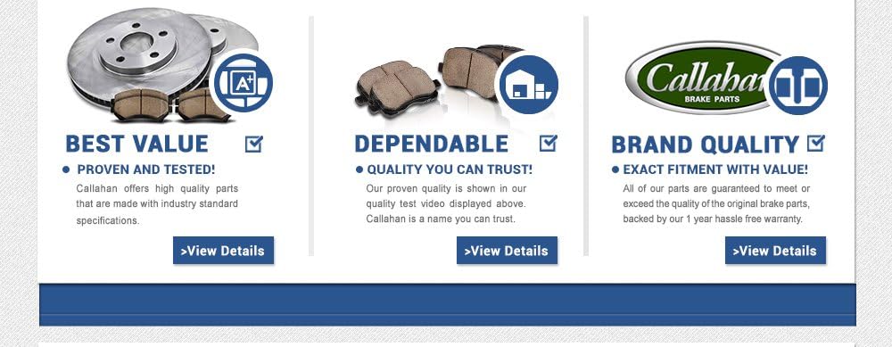 275mm 5 Lug 2 Rotors Ceramic Brake Pads Hardware M222458