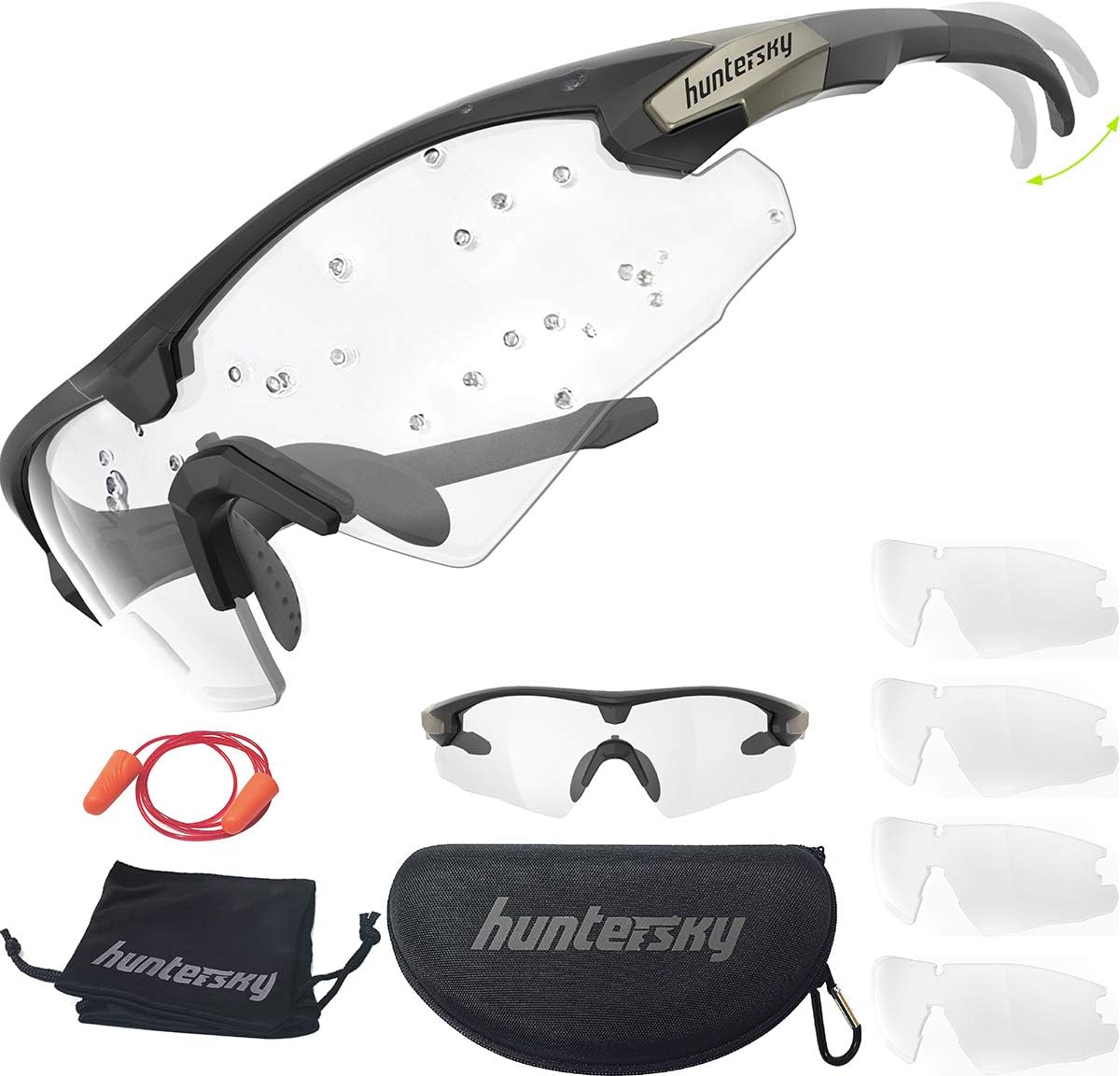 Tactical Shooting Glasses Ballistic Impact Protection Pack of 2 J314